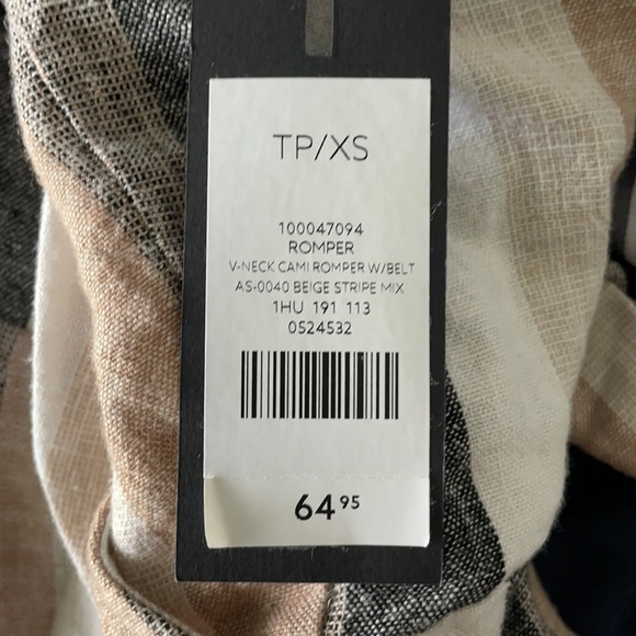 Dynamite beige striped jumpsuit - Picture 4 of 5